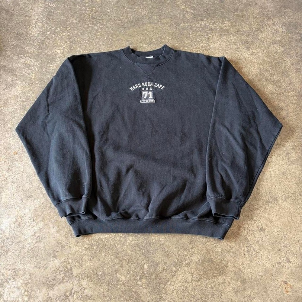 90s hard rock cafe black crewneck